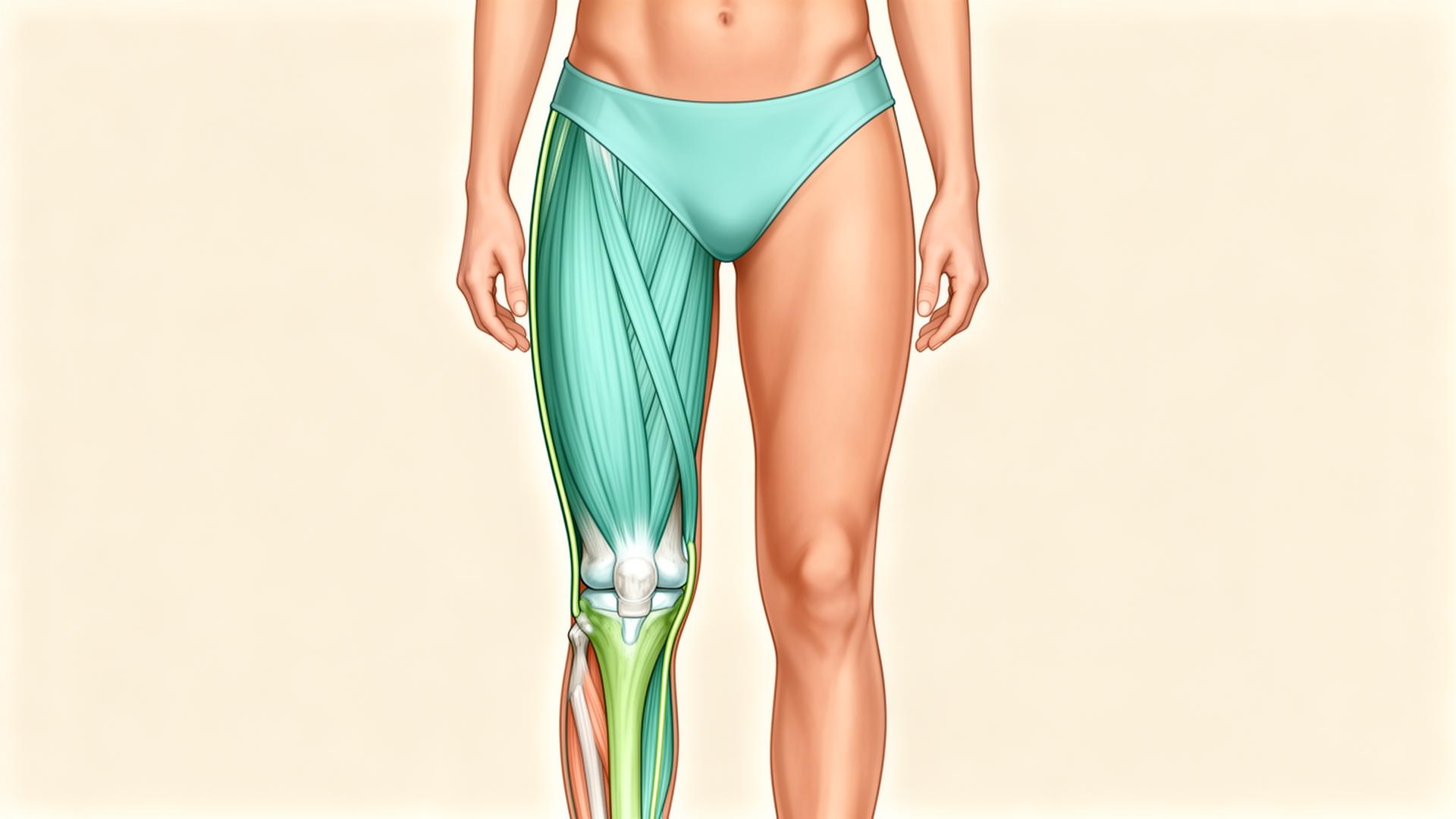Runner indicating the outer knee and thigh area commonly associated with IT band symptoms
