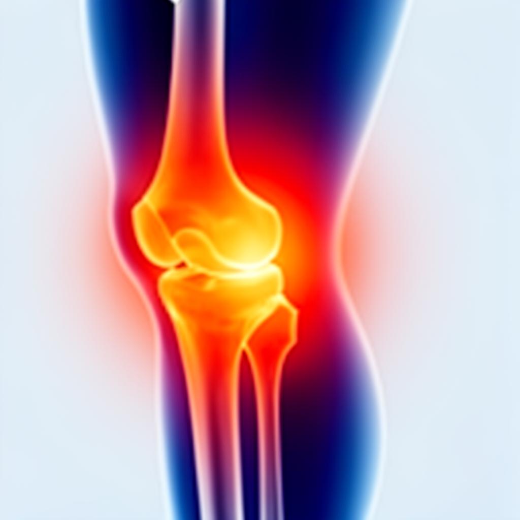 Visualization of heat distribution in the knee joint after exercise