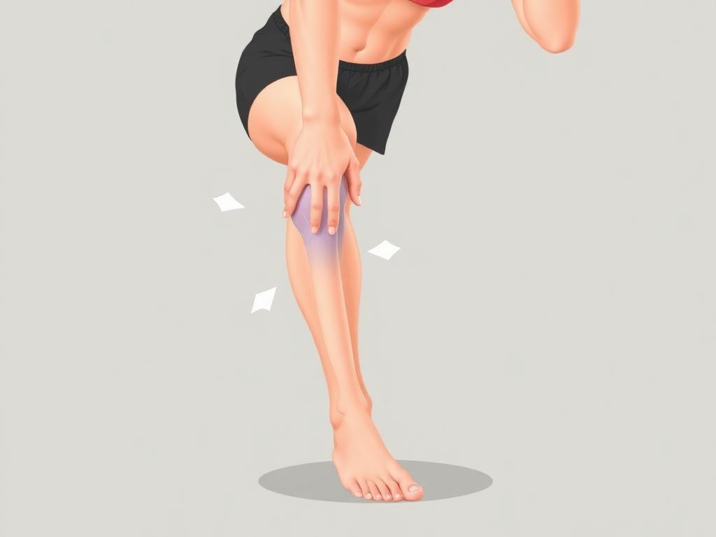 Illustration showing knee compression during physical activity