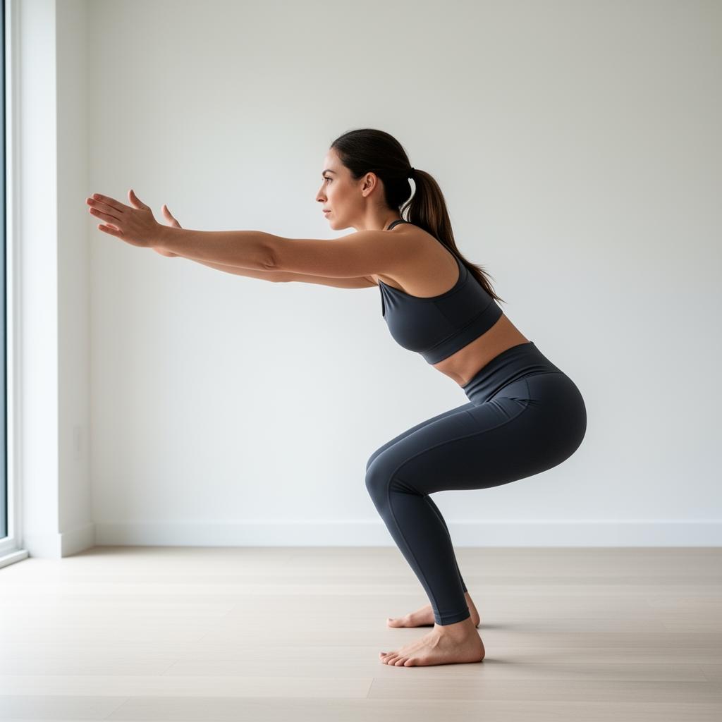 Person performing controlled leg exercises with proper form