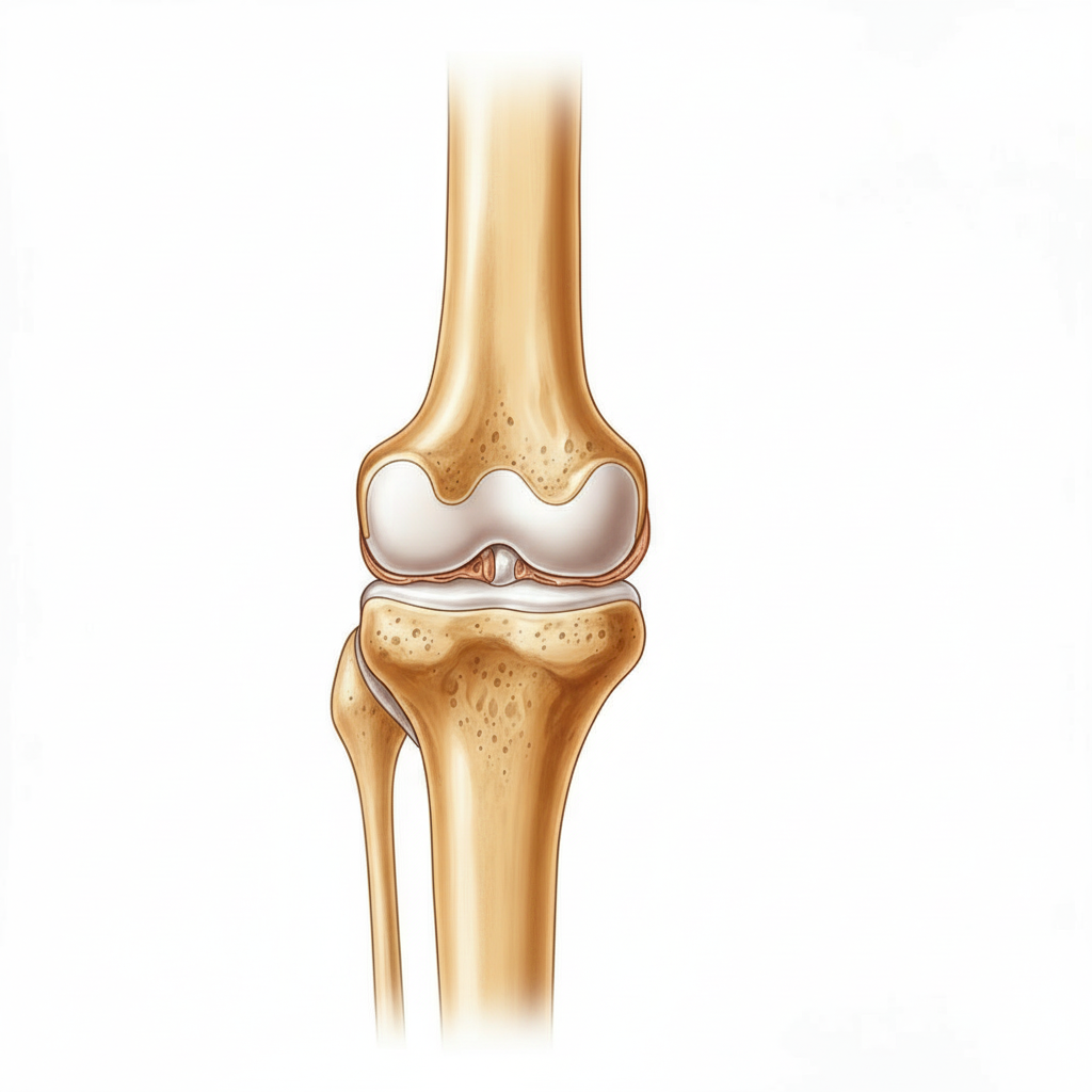 Knee joint anatomy showing structures that contribute to warmth sensation