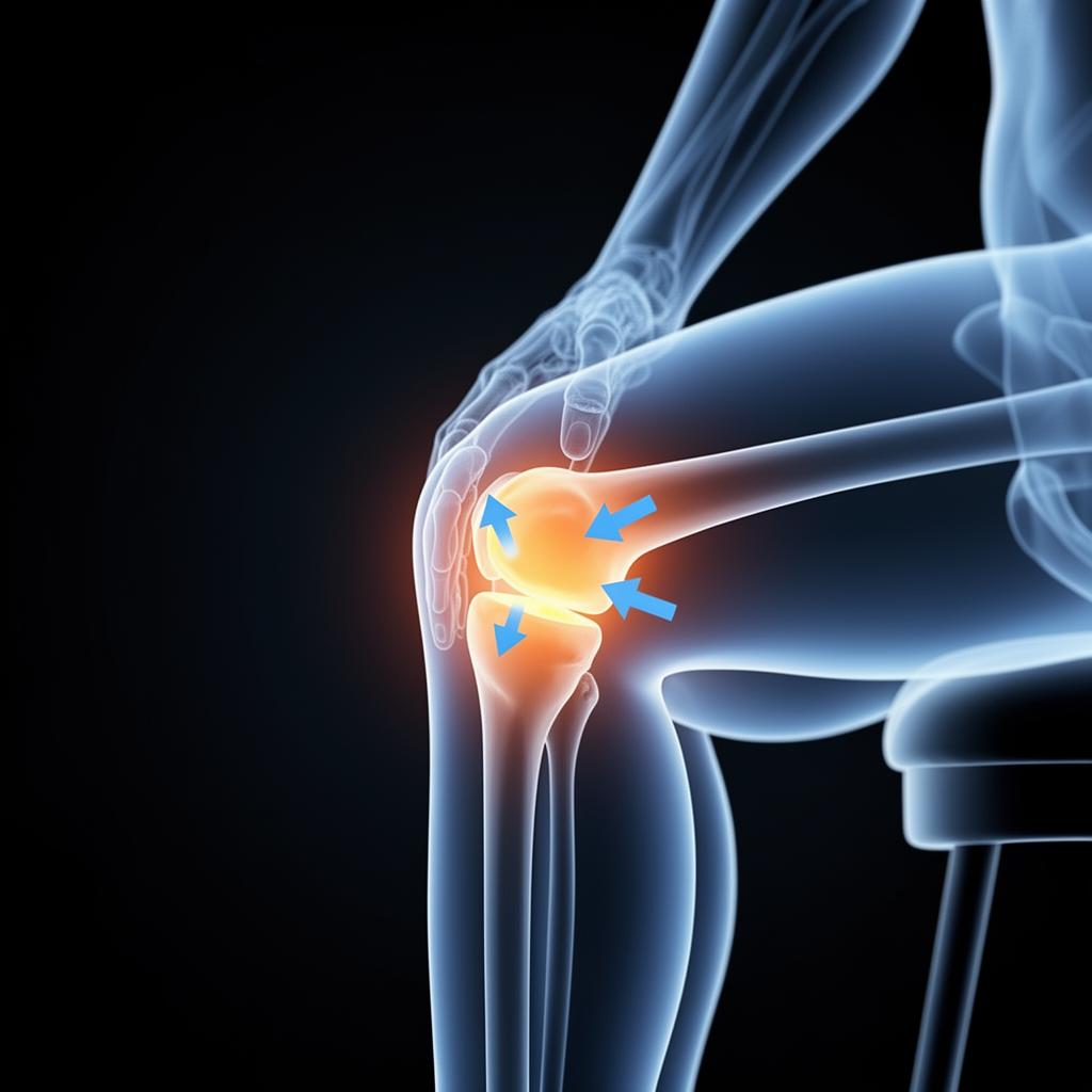 Visualization of load distribution in the knee joint during daily activities