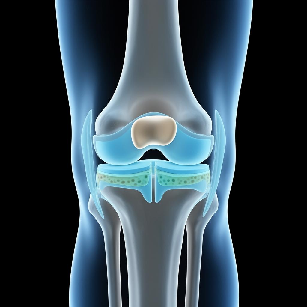 Patellofemoral joint anatomy showing the kneecap positioned within the femoral groove