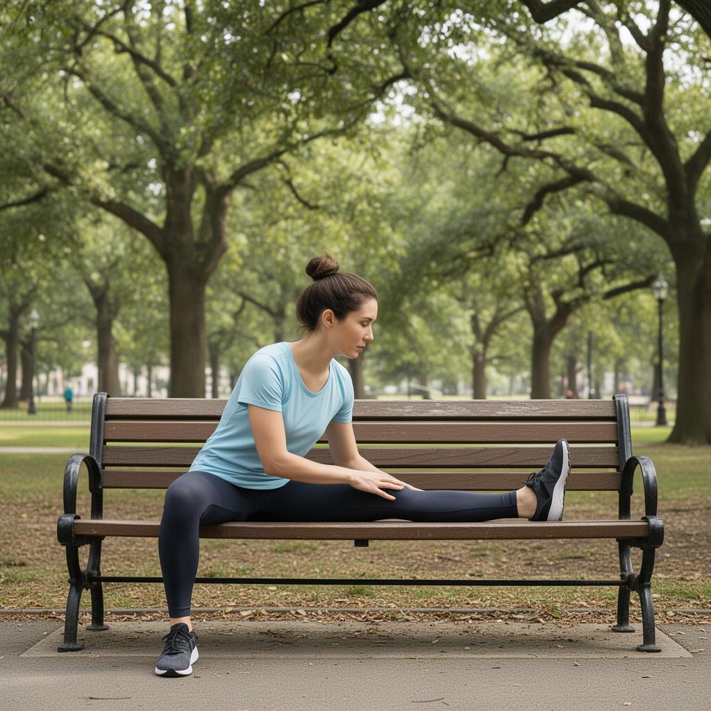 Person stretching leg to relieve pain when straightening leg and back of knee discomfort