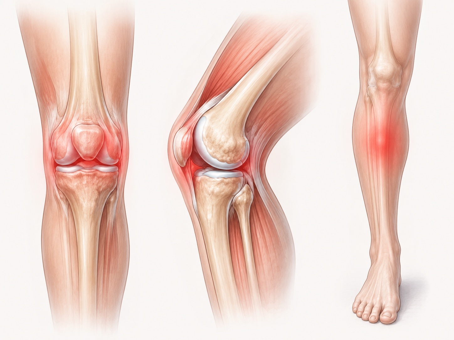 Different types of people benefiting from red light therapy for knees including seniors and athletes