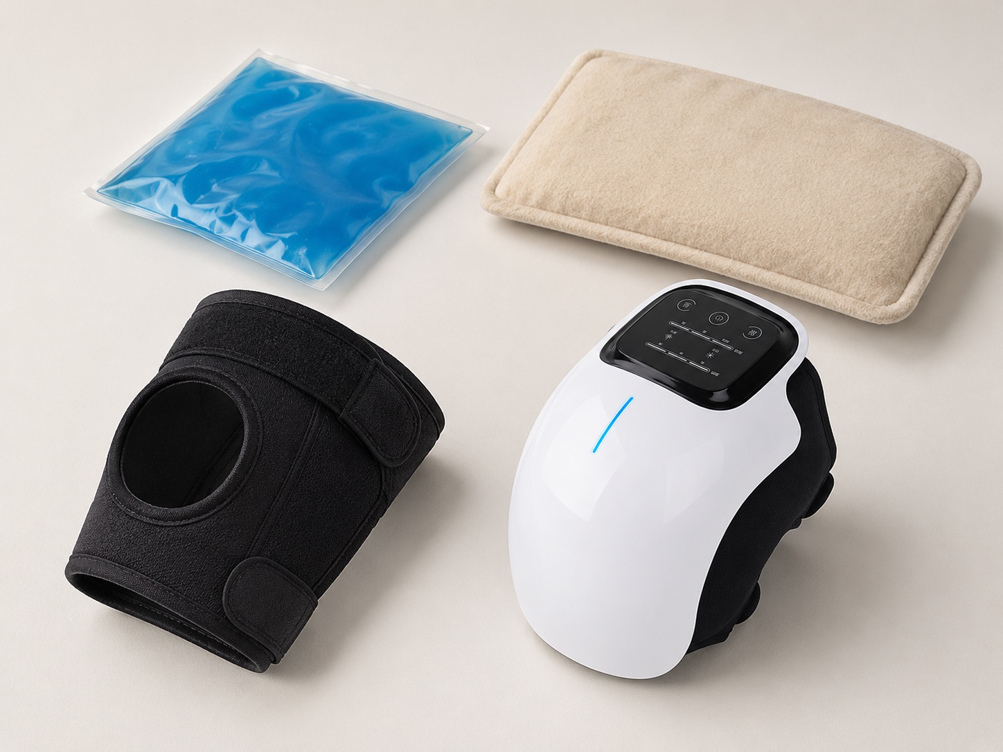 Person using FlexiKnee during an evening comfort routine
