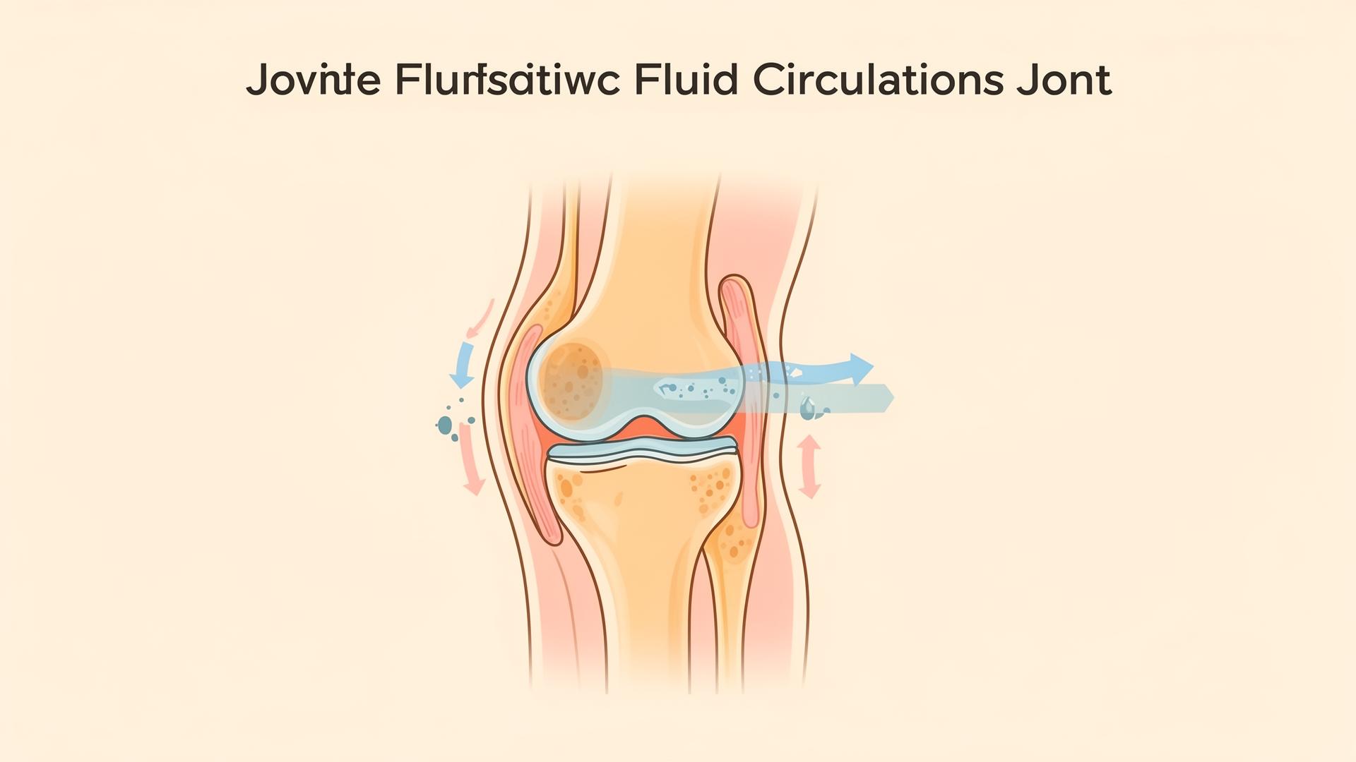 Diagram showing knee joint fluid circulation during rest