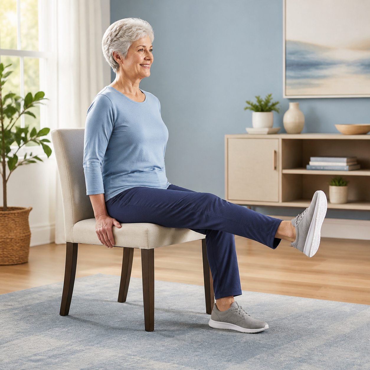 Seated Knee Exercises for Limited Mobility: A Chair Routine